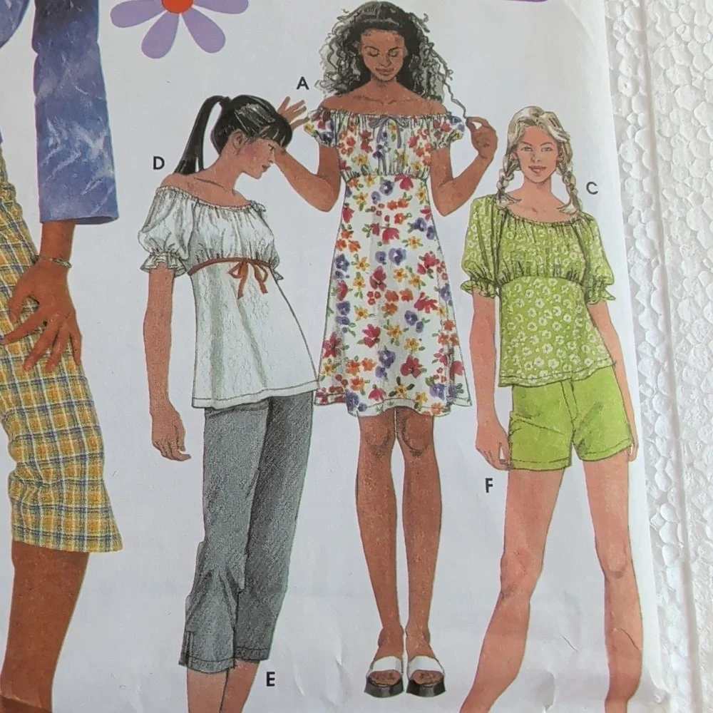 2001 Simplicity Grooves 9592 Uncut Juniors Pattern Size AA 7/8 - 23/24 Y2K VTG - Picture 2 of 7